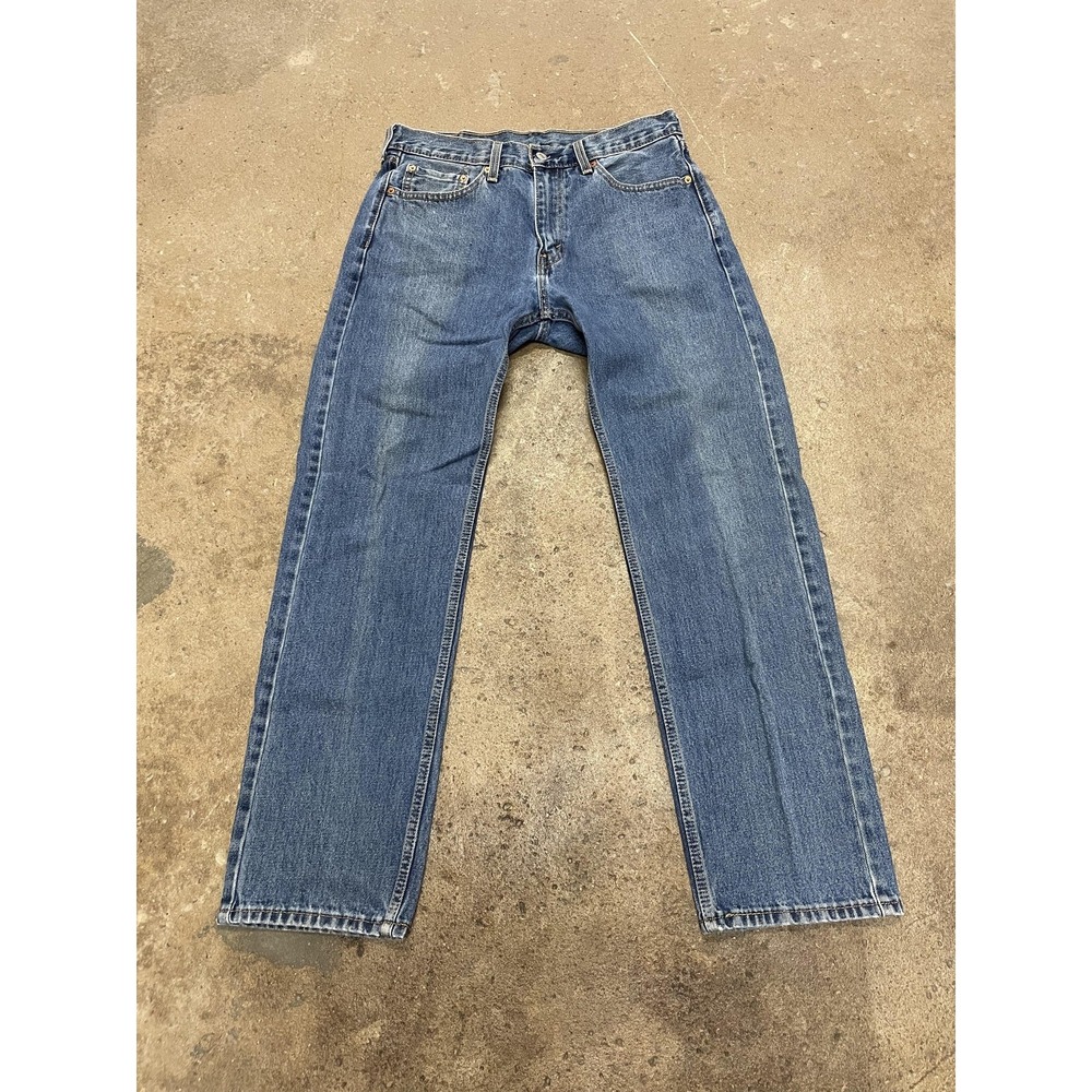 Levis 505 Jeans Mens 33x32 Blue Denim Straight Leg Zip Fly Classic 00505-4886